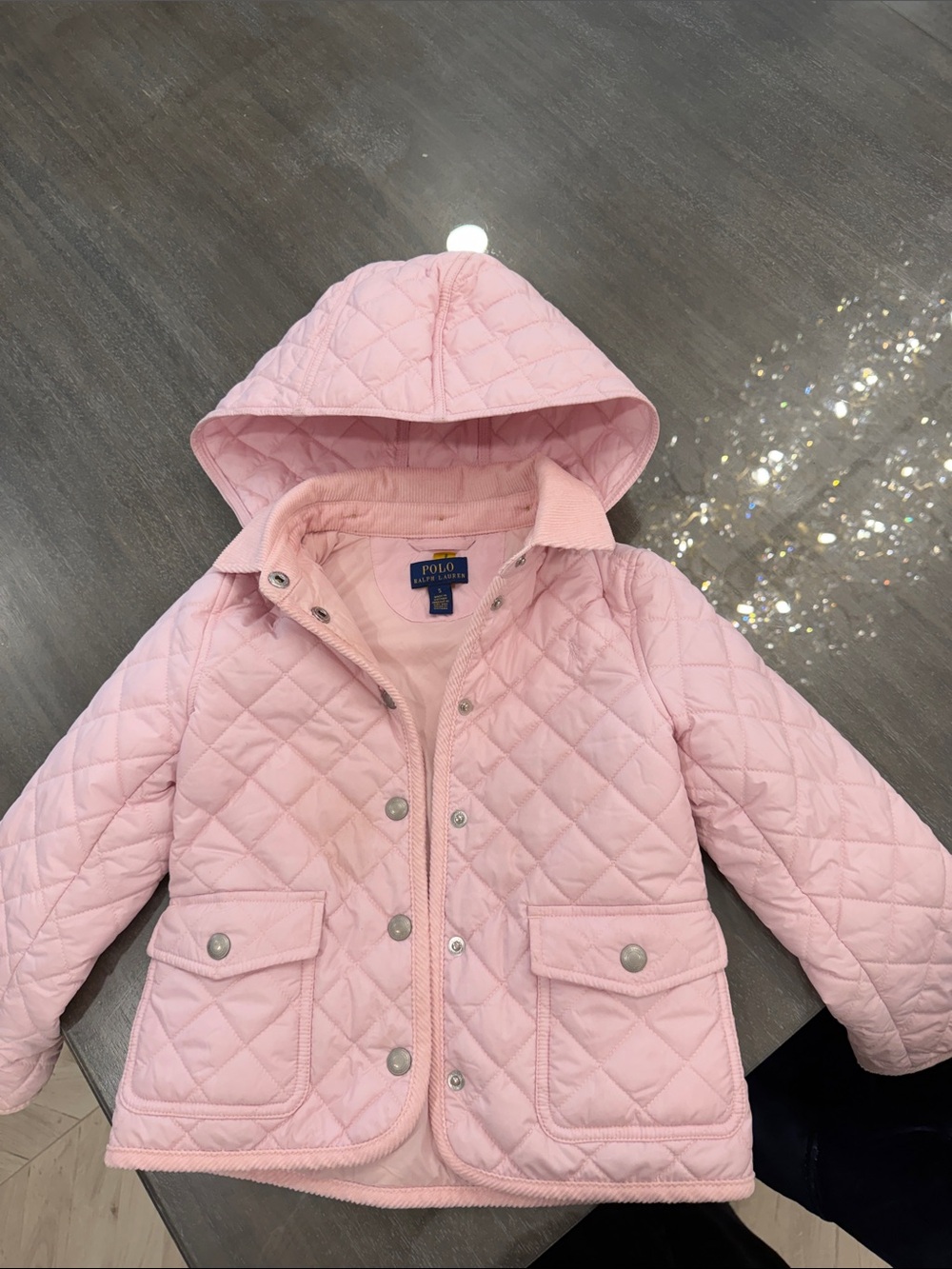 Polo by Ralph Lauren Light Pink Quilted Hooded Jacket